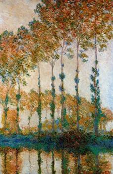Claude Oscar Monet : Poplars on the Banks of the River Epte in Autumn